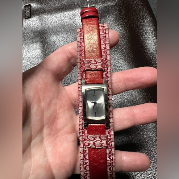 Guess Red Leather Cuff Watch—great condition! - Picture 3 of 6